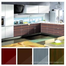 Ensembles de cabinet de cuisine en acrylique hautement brillant, meuble de cuisine modulaire